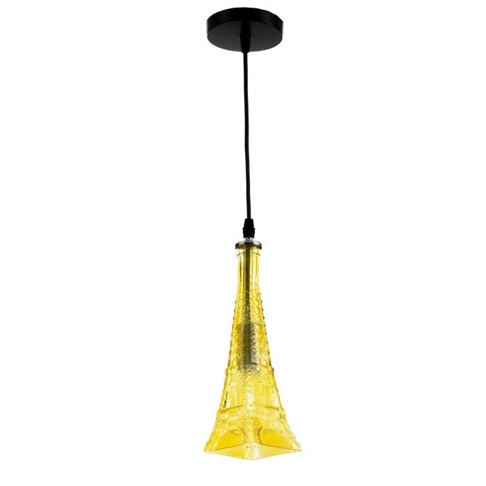 Светильник подвесной "Эйфель" Е14 40Вт желтый 8х8х27-127см от компании Интернет - магазин Flap - фото 1
