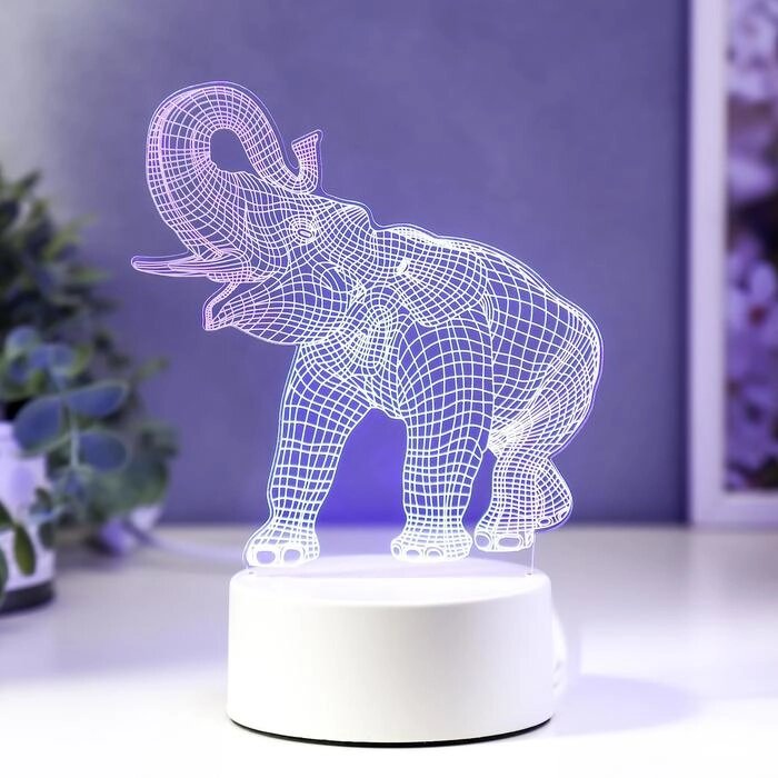 Светильник "Слон" LED RGB от сети RISALUX от компании Интернет - магазин Flap - фото 1