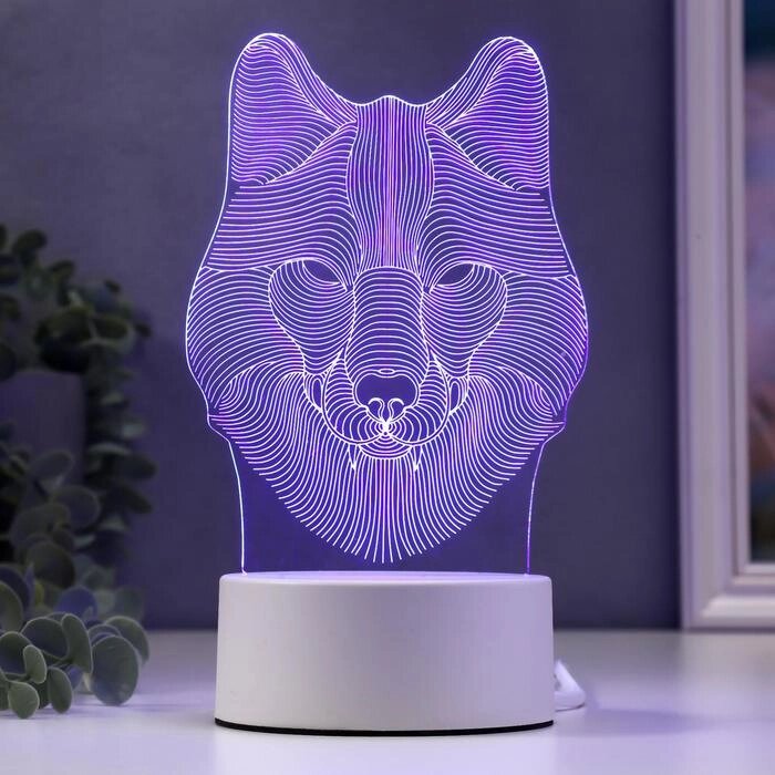 Светильник "Волк" от сети 9,5x11,5x20 см от компании Интернет - магазин Flap - фото 1