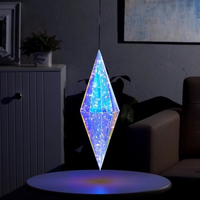 Светодиодная фигура «Кристалл» 15  45  15 см, пластик, 220 В, свечение белое от компании Интернет - магазин Flap - фото 1