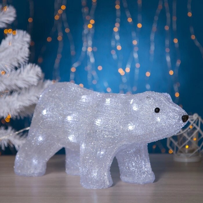 Светодиодная фигура «Медведь» 45  23  15 см, акрил, 40 LED, 220 В, свечение белое от компании Интернет - магазин Flap - фото 1
