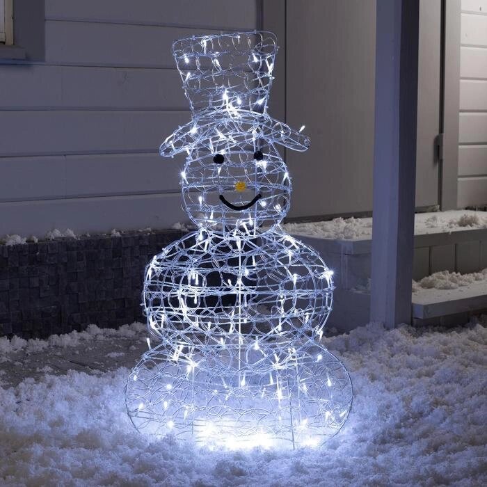 Светодиодная фигура «Снеговик» 48  89  22 см, металл, 31 В, свечение белое от компании Интернет - магазин Flap - фото 1
