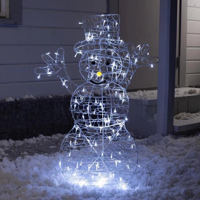 Светодиодная фигура «Снеговик» 65  90  20 см, металл, 31 В, свечение белое от компании Интернет - магазин Flap - фото 1
