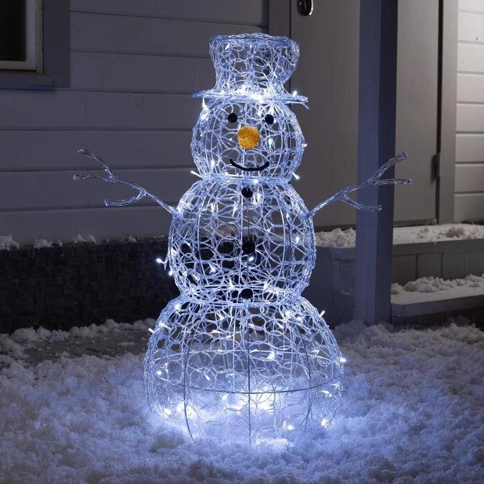Светодиодная фигура «Снеговик» 65  90  50 см, металл, 31 В, свечение белое от компании Интернет - магазин Flap - фото 1
