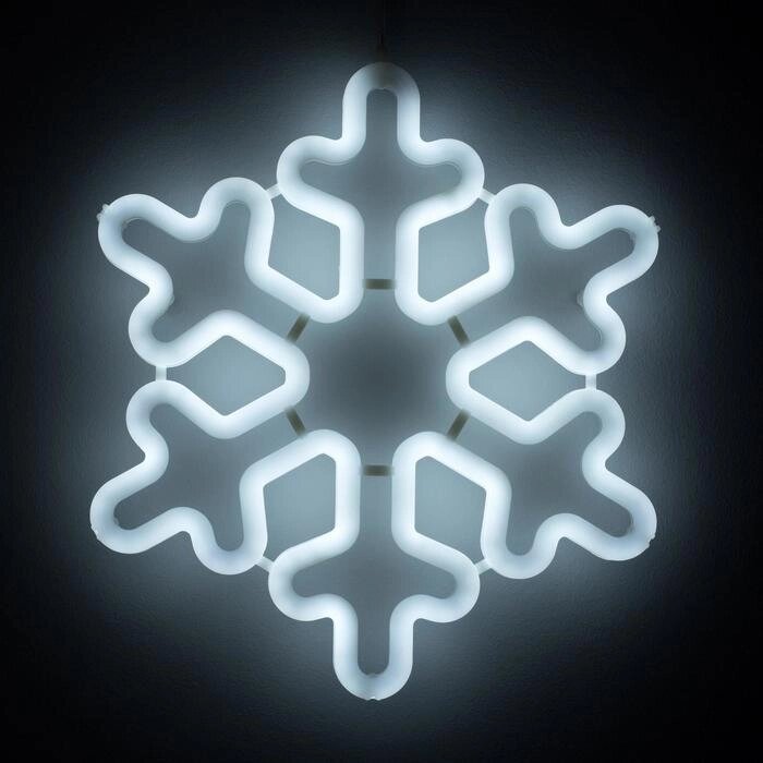Светодиодная фигура «Снежинка» 30 см, пластик, 220 В, свечение белое от компании Интернет - магазин Flap - фото 1