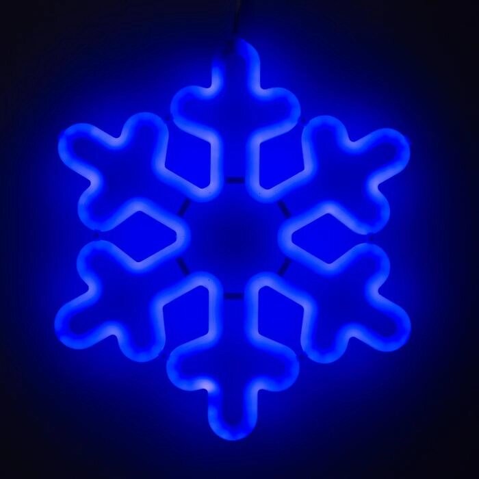 Светодиодная фигура «Снежинка» 30 см, пластик, 220 В, свечение синее от компании Интернет - магазин Flap - фото 1