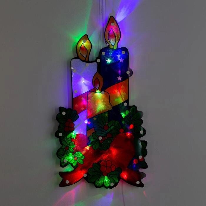 Светодиодная фигура «Свечи» 23  43 см, пластик, 220 В, свечение мульти (RG/RB) от компании Интернет - магазин Flap - фото 1