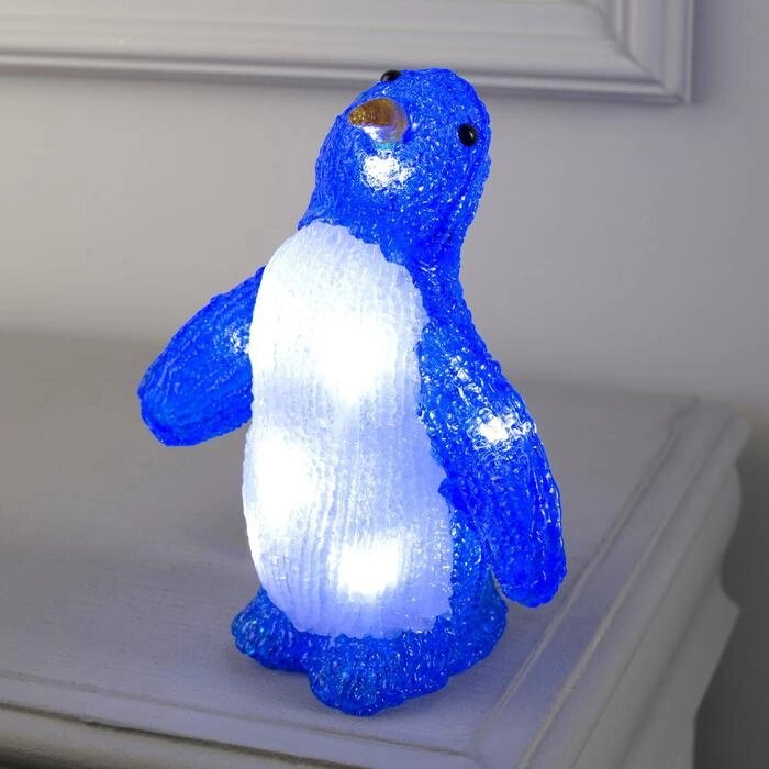 Светодиодная фигура «Танцующий пингвин» 7  20  7 см, акрил, 10 LED, батарейки ААх2 (не в комплекте), свечение белое от компании Интернет - магазин Flap - фото 1