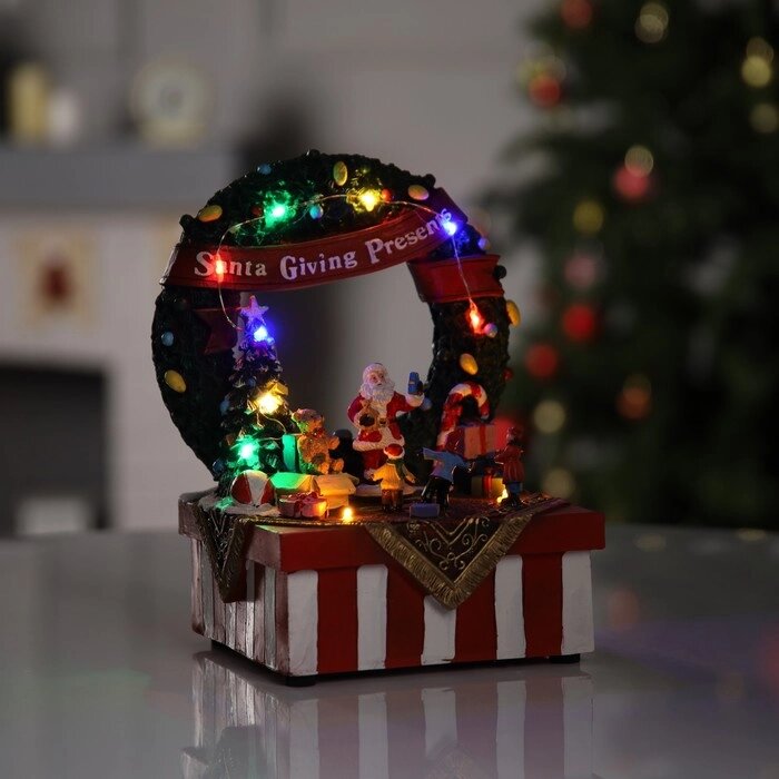 Светодиодная фигура «Ярмарка подарков» 26  20  16.5 см, полистоун, USB, свечение мульти от компании Интернет - магазин Flap - фото 1