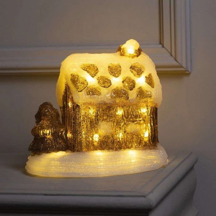 Светодиодная фигура «Зимний домик» 22  21  17 см, акрил, 30 LED, 220 В, свечение тёплое белое от компании Интернет - магазин Flap - фото 1