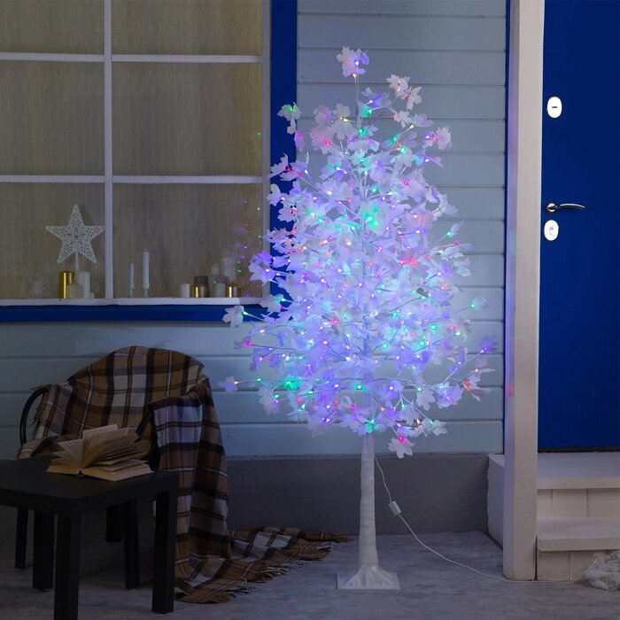 Светодиодное дерево «Клён белый» 1.8 м, 350 LED, мигание, 220 В, свечение мульти (RGB) от компании Интернет - магазин Flap - фото 1
