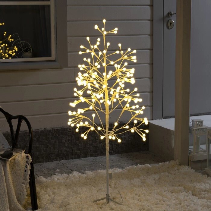 Светодиодное дерево «Шарики» 1.3 м, 180 LED, постоянное свечение, 220 В, свечение тёплое белое от компании Интернет - магазин Flap - фото 1