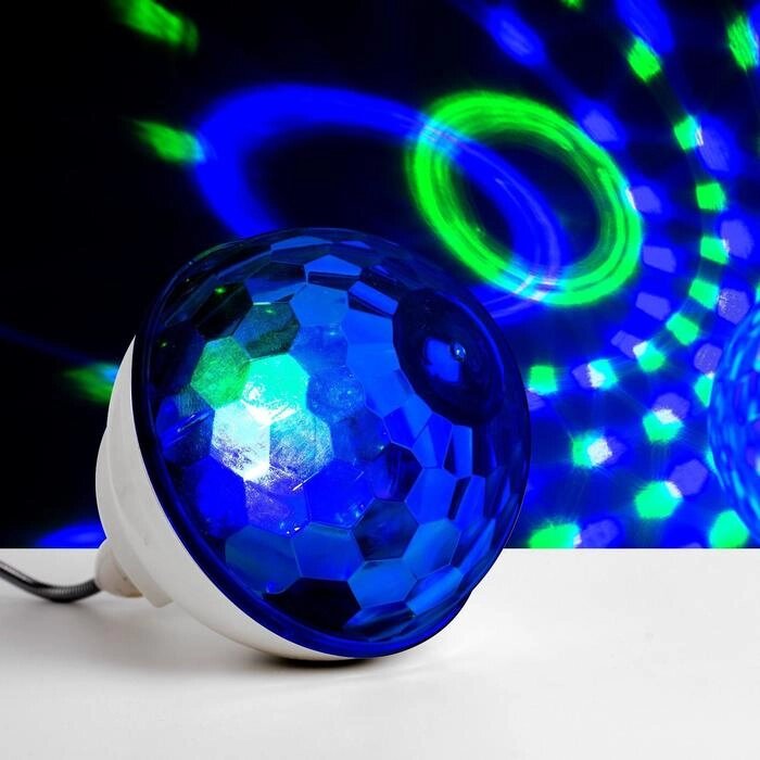 Световой прибор «Хрустальный шар» 16 см, Е27, динамик, пульт ДУ, свечение RGB от компании Интернет - магазин Flap - фото 1