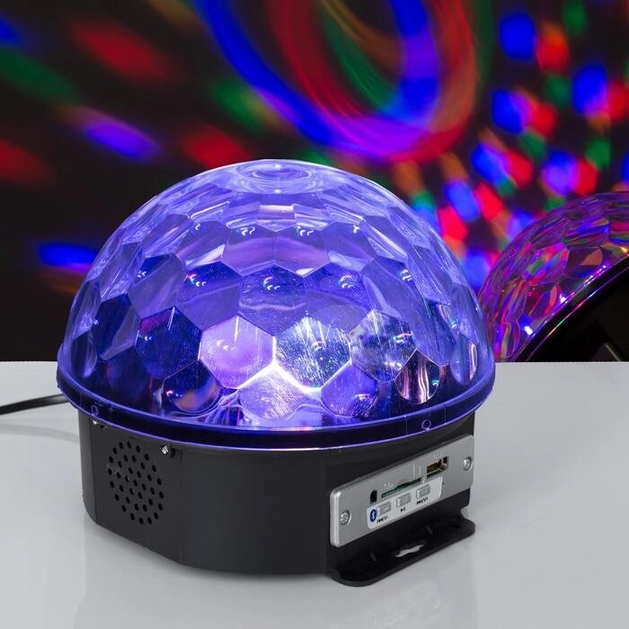 Световой прибор «Хрустальный шар» 17.5 см, динамик, свечение мульти, 220 В от компании Интернет - магазин Flap - фото 1
