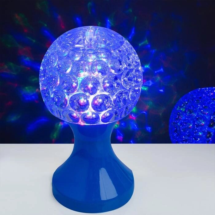 Световой прибор «Кубок» 10 см, свечение RGB, 220 В, синий от компании Интернет - магазин Flap - фото 1
