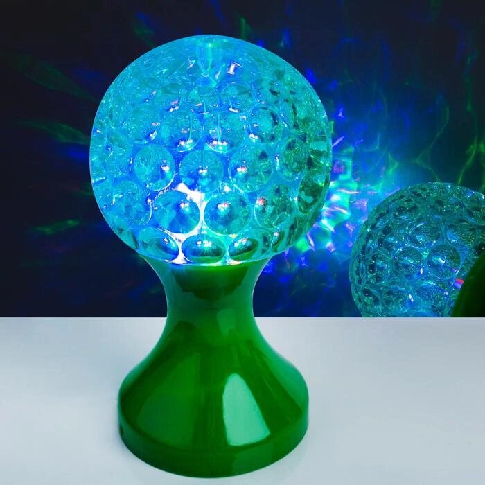 Световой прибор «Кубок» 10 см, свечение RGB, 220 В, зелёный от компании Интернет - магазин Flap - фото 1