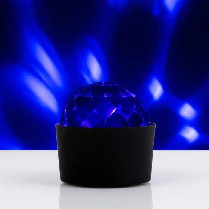 Световой прибор «Мини диско-шар» 8 см, реакция на звук, свечение RGB, 5 В от компании Интернет - магазин Flap - фото 1