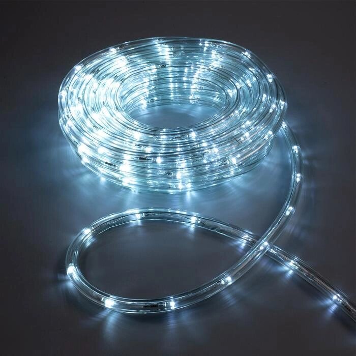 Световой шнур Luazon Lighting 10 мм, IP65, 10 м, 24 LED/м, 220 В, 8 режимов, свечение белое от компании Интернет - магазин Flap - фото 1