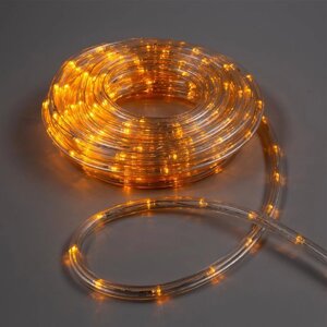 Световой шнур Luazon Lighting 10 мм, IP65, 10 м, 24 LED/м, 220 В, 8 режимов, свечение жёлтое