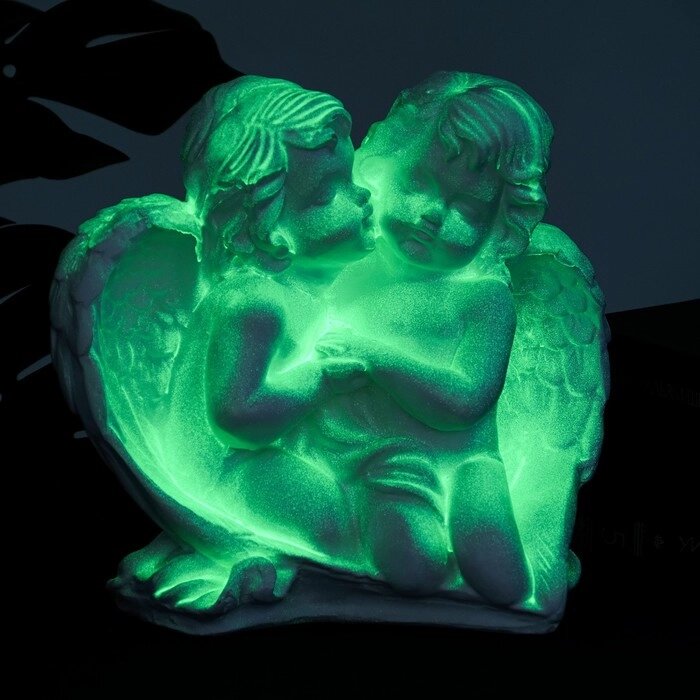 Светящаяся фигура "Пара ангелов сидя" 29х14х28см белая от компании Интернет - магазин Flap - фото 1