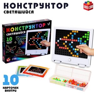 Светящийся конструктор-мозаика Light circle, 126 деталей, 10 карточек