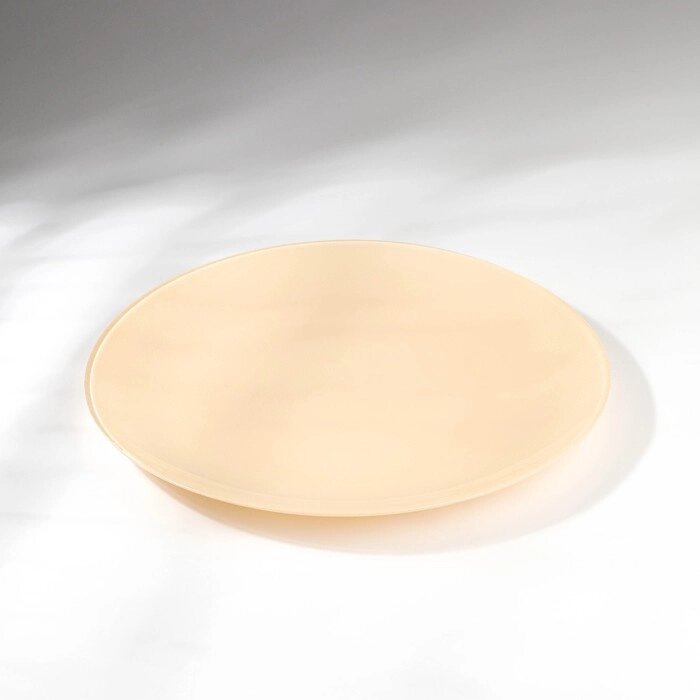 Тарелка «Айвори», стеклянная, d=28 см, цвет бежевый от компании Интернет - магазин Flap - фото 1