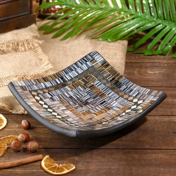 Тарелка декоративная "Вардина" керамика 20х20х5 см от компании Интернет - магазин Flap - фото 1
