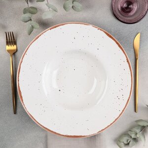 Тарелка для пасты фарфоровая Punto bianca, 500 мл, d=31 см