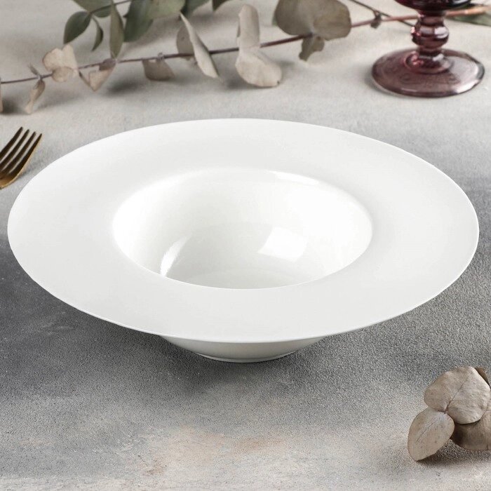 Тарелка фарфоровая для пасты Wilmax, 600 мл, d=25 см, цвет белый от компании Интернет - магазин Flap - фото 1
