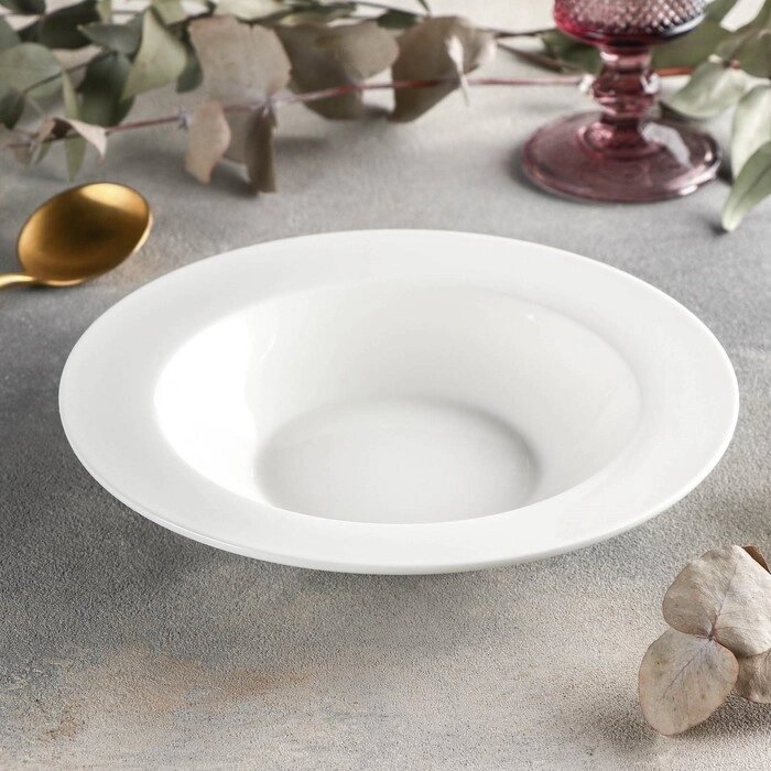 Тарелка фарфоровая глубокая Wilmax Stella Pro, 250 мл, d=20,5 см, цвет белый от компании Интернет - магазин Flap - фото 1