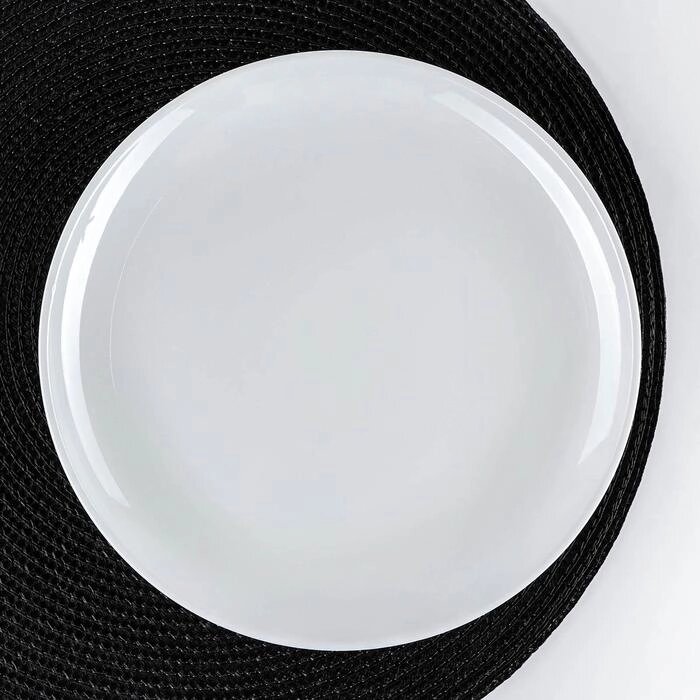 Тарелка фарфоровая обеденная с утолщённым краем Wilmax Olivia Pro, d=23 см, цвет белый от компании Интернет - магазин Flap - фото 1