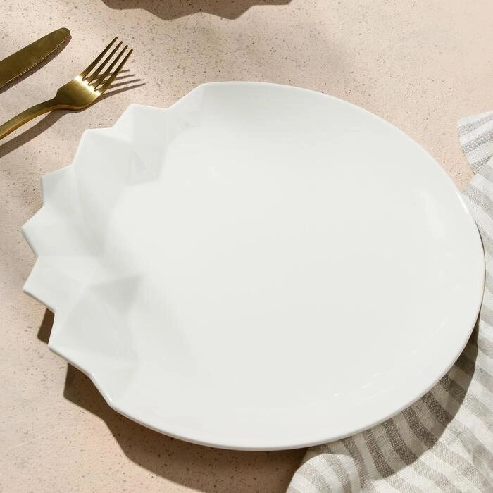 Тарелка керамическая «Айсберг», белая, 27 см, цвет белый от компании Интернет - магазин Flap - фото 1