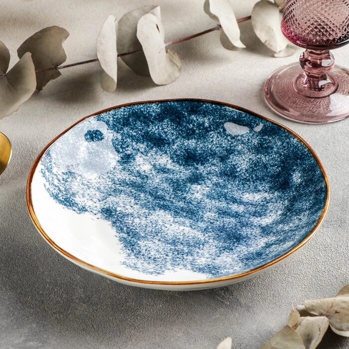 Тарелка керамическая глубокая «Море», 400 мл, d=20 см, цвет синий от компании Интернет - магазин Flap - фото 1