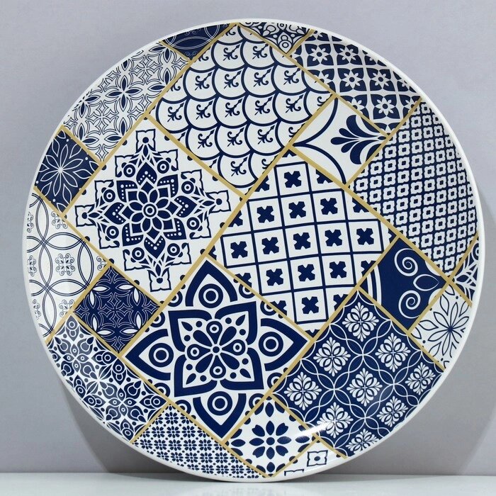 Тарелка керамическая «Марокко», 25.5 см, цвет белый от компании Интернет - магазин Flap - фото 1