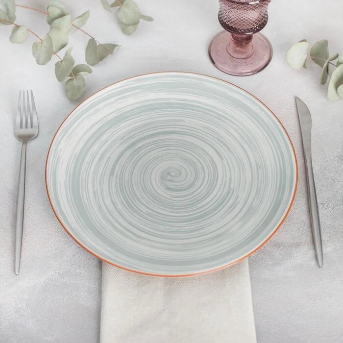 Тарелка керамическая обеденная «Искушение», d=26,5 см, цвет серый от компании Интернет - магазин Flap - фото 1