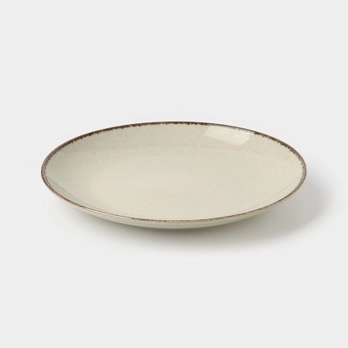Тарелка Pearl, d=25 см, цвет мятный, фарфор от компании Интернет - магазин Flap - фото 1