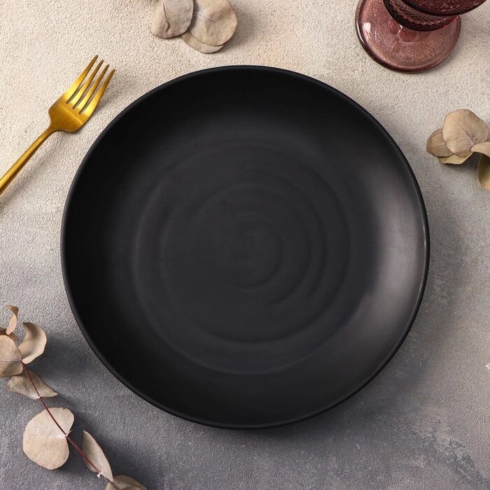 Тарелка пластиковая «Чёрный Восток», d=25,5 см, цвет чёрный от компании Интернет - магазин Flap - фото 1