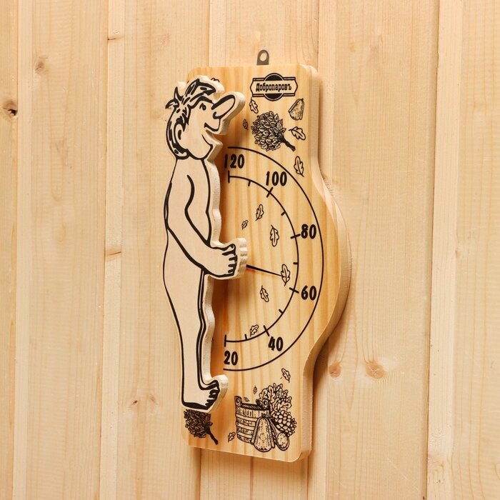 Термометр для бани и сауны "Банщик" 25,5х12,5 см, деревяный, Добропаровъ от компании Интернет - магазин Flap - фото 1
