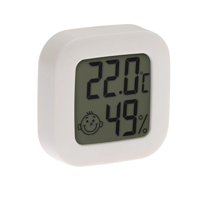 Термометр электронный LTR-08, датчик температуры, датчик влажности, белый от компании Интернет - магазин Flap - фото 1