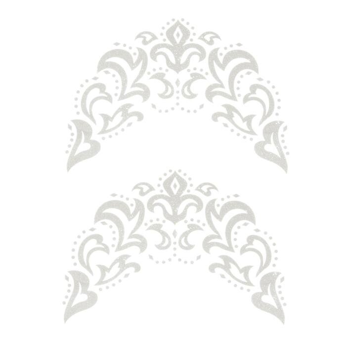Термотрансфер «Морозный узор», набор 10 шт., цвет белый с серебром от компании Интернет - магазин Flap - фото 1