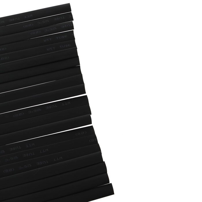 Термоусаживаемая трубка 8/4 мм, черная, упаковка 20 шт. по 1 м от компании Интернет - магазин Flap - фото 1