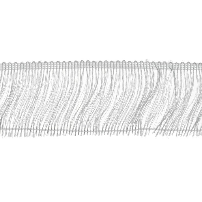 Тесьма с бахромой, цвет серебро ширина 6 см, по 25 м от компании Интернет - магазин Flap - фото 1