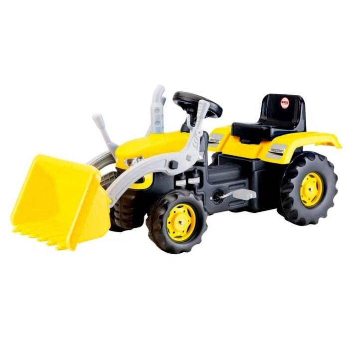 Трактор — экскаватора педальный, цвет жёлто-чёрный от компании Интернет - магазин Flap - фото 1