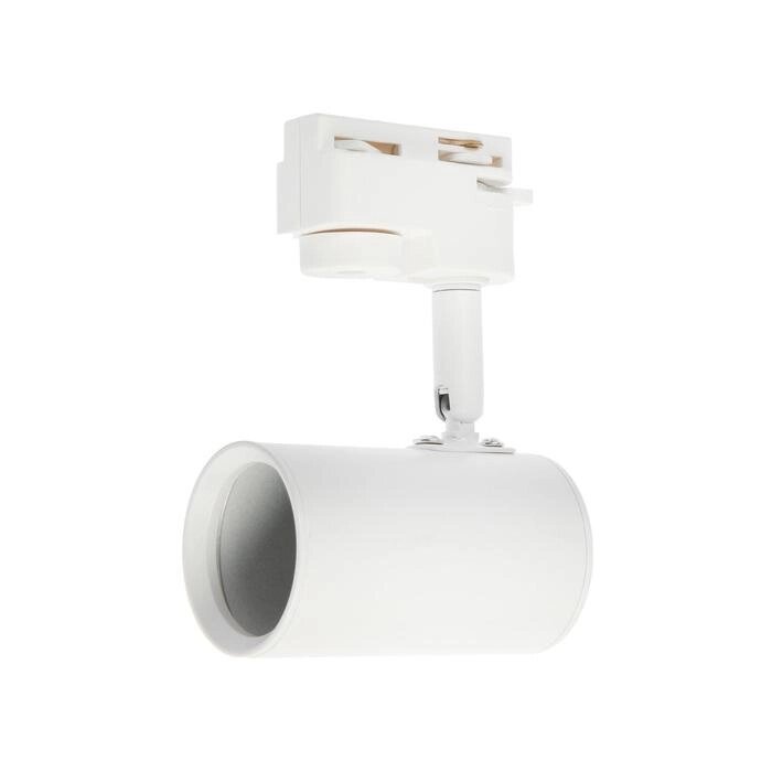 Трековый светильник, под лампу Gu5.3, цилиндр, корпус белый от компании Интернет - магазин Flap - фото 1