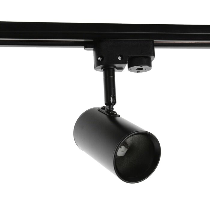 Трековый светильник, под лампу Gu5.3, цилиндр, корпус черный от компании Интернет - магазин Flap - фото 1
