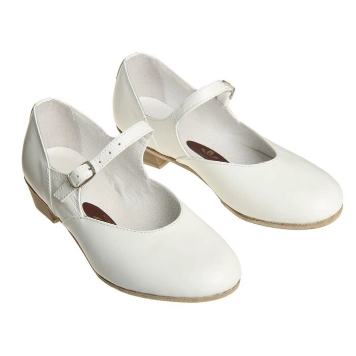 Туфли народные женские, длина по стельке 19,5 см, цвет белый от компании Интернет - магазин Flap - фото 1