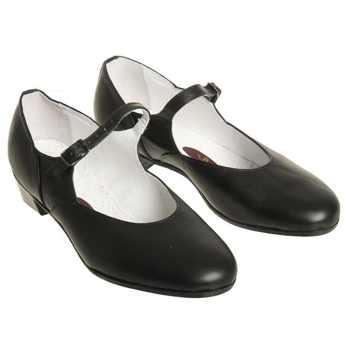 Туфли народные женские, длина по стельке 22 см, цвет чёрный от компании Интернет - магазин Flap - фото 1