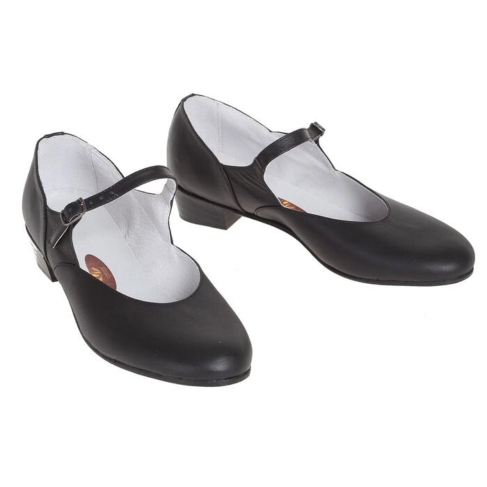 Туфли народные женские, длина по стельке 24 см, цвет чёрный от компании Интернет - магазин Flap - фото 1