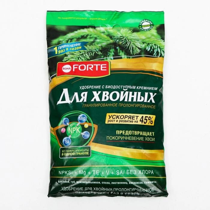 Удобрение Бона Форте  весна-лето для Хвойных с кремнием, 5 кг от компании Интернет - магазин Flap - фото 1
