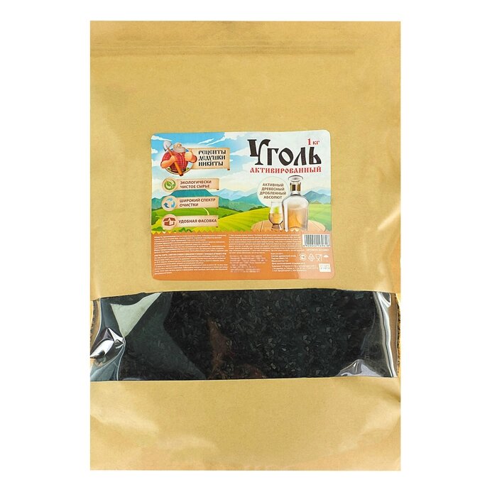 Уголь активированный Абсолют "Рецепты дедушки Никиты" 1 кг. от компании Интернет - магазин Flap - фото 1